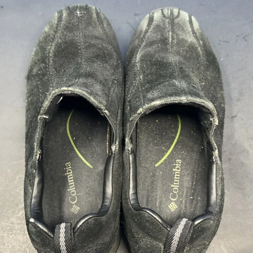 Columbia‎ Vesey Suede Hiking Outdoor Slip On Shoes Women's Size 6.5 Black Trail